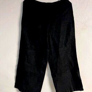 Eileen Fisher Black Linen Pants, X Small, Liike-New.